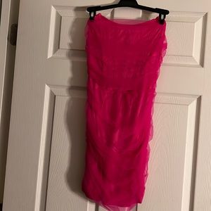 Hot Pink Mesh Corset Dress